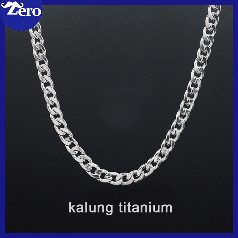 Kalung titanium Kalung rantai baja titanium pria Perhiasan Perhiasan Trendi dan sederhana Desain asl