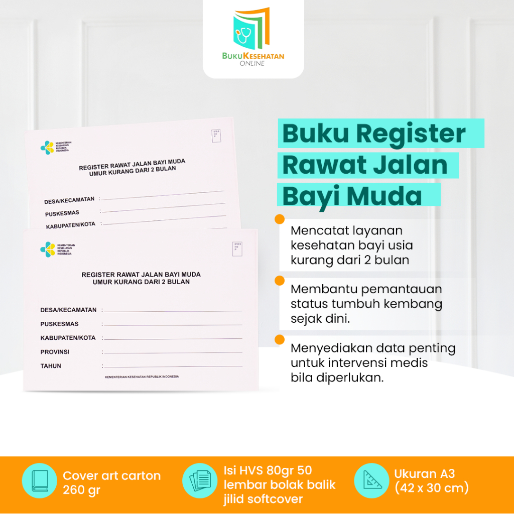 Buku Register MTBM (Manajemen Terpadu Bayi Muda) umur kurang dari 2 bulan