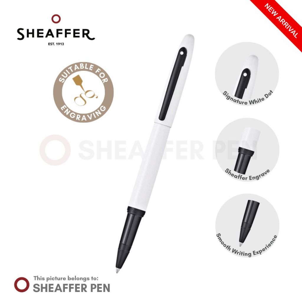 

Sheaffer® VFM Gloss White Lacquer Featuring Black Trim Rollerball