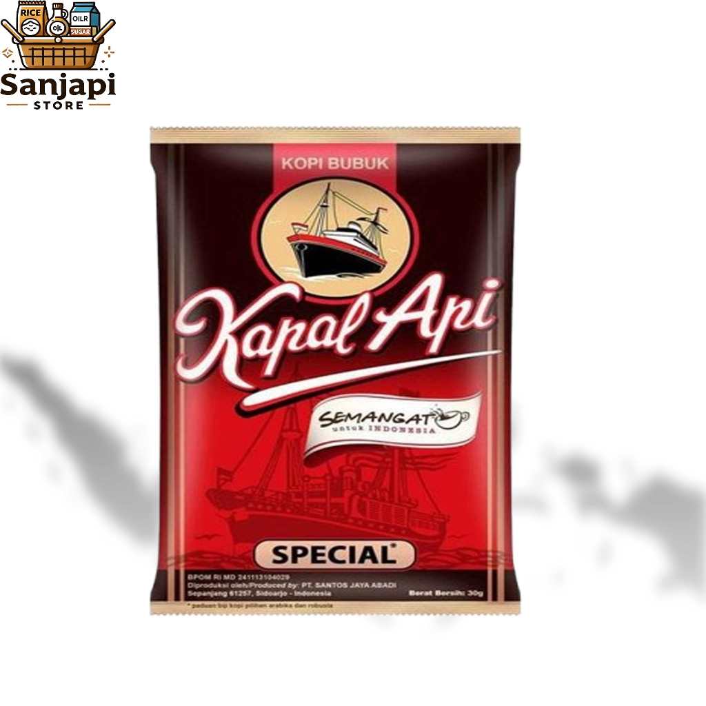 

Kapal Api Special Kopi 30g - 1 Renceng Isi 9 Sachet | Kopi Hitam Bubuk Sachet