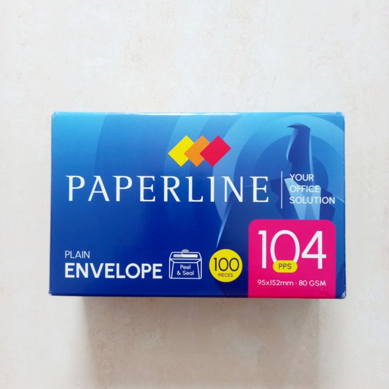 

[ PACK ISI 100 MURAH ] Amplop Putih Polos Paperline 104 PPS 80 gram ( Ukuran 9.5 x 15.2 cm )