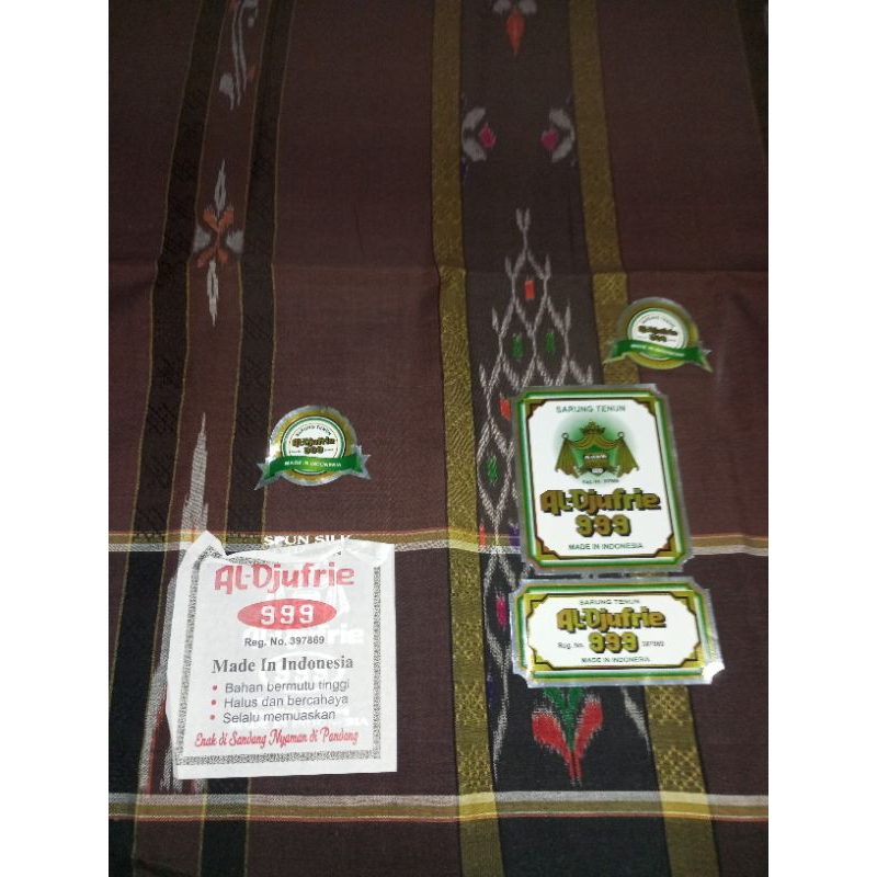sarung Al Djufrie 999 mahkota full sutra spunslik 210/2 baru