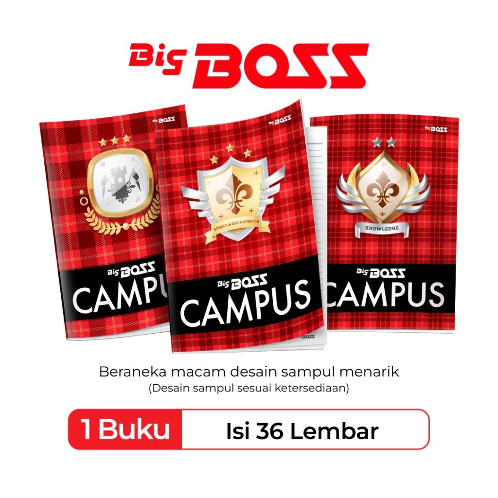 

[PCS] Big Boss Campus Buku Tulis ukuran besar B5 isi 36 lembar - Big Boss Campus EB 36