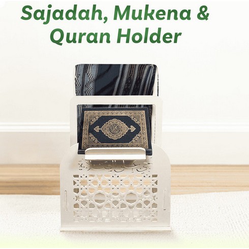 Rak Sajadah, Mukena, Quran ala Morocco | Rak Mushola Estetik