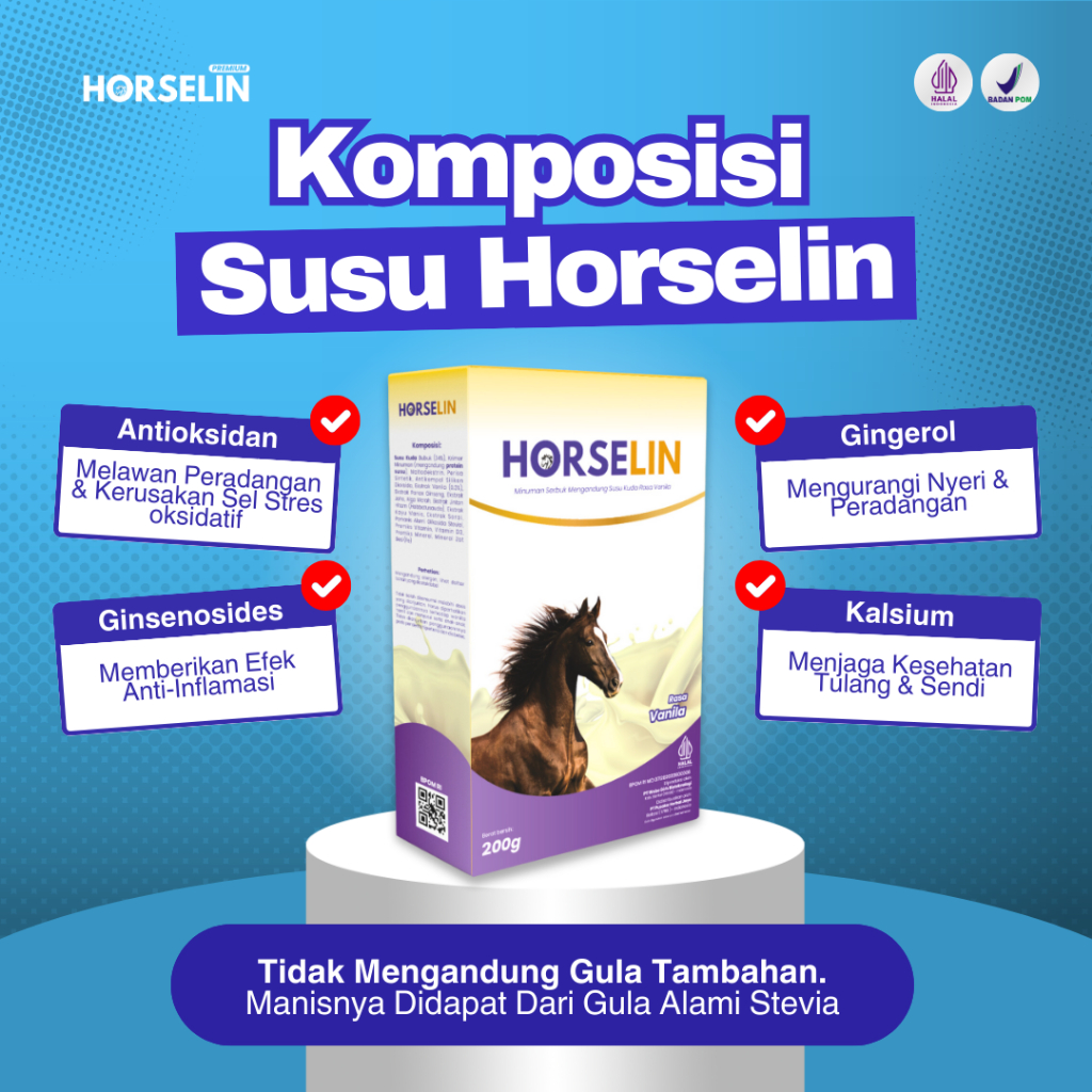 

Obat Encok Susu Kuda Liar HORSELIN Mengobati Sakit encok Menahun Bersertifikat Halal MUI dan BPOM (200gr)