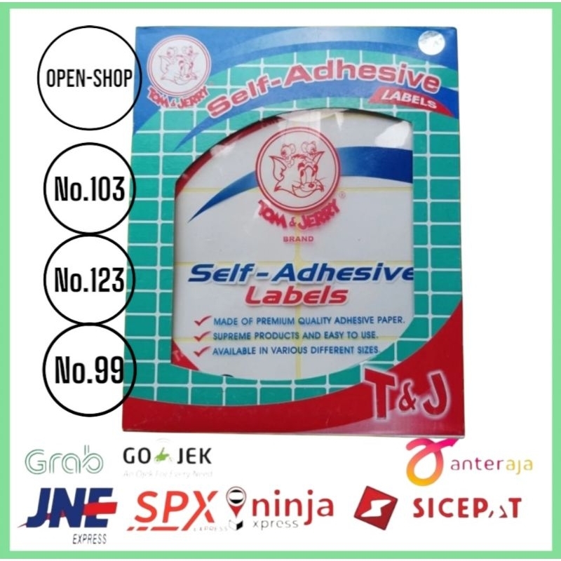 

Label Tom & Jerry No. 99-103-123- per/Box isi 25 pack