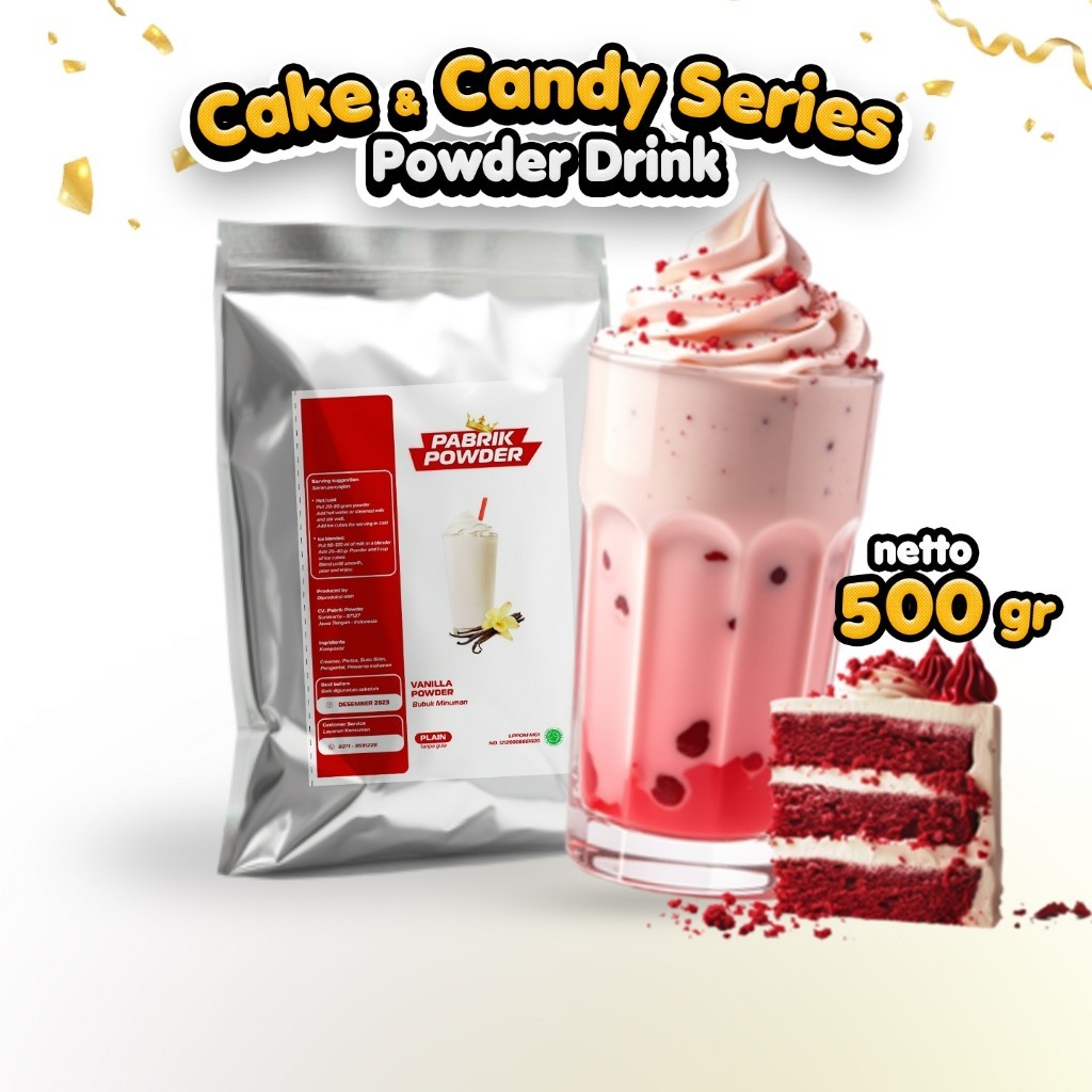 

Powder Permen Dan Kue 500 Gram Bubuk Minuman, Powder Drink Cake And Candy Series