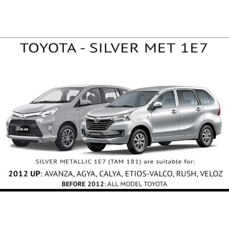 cat PU silver metalik 1E7 new avanza