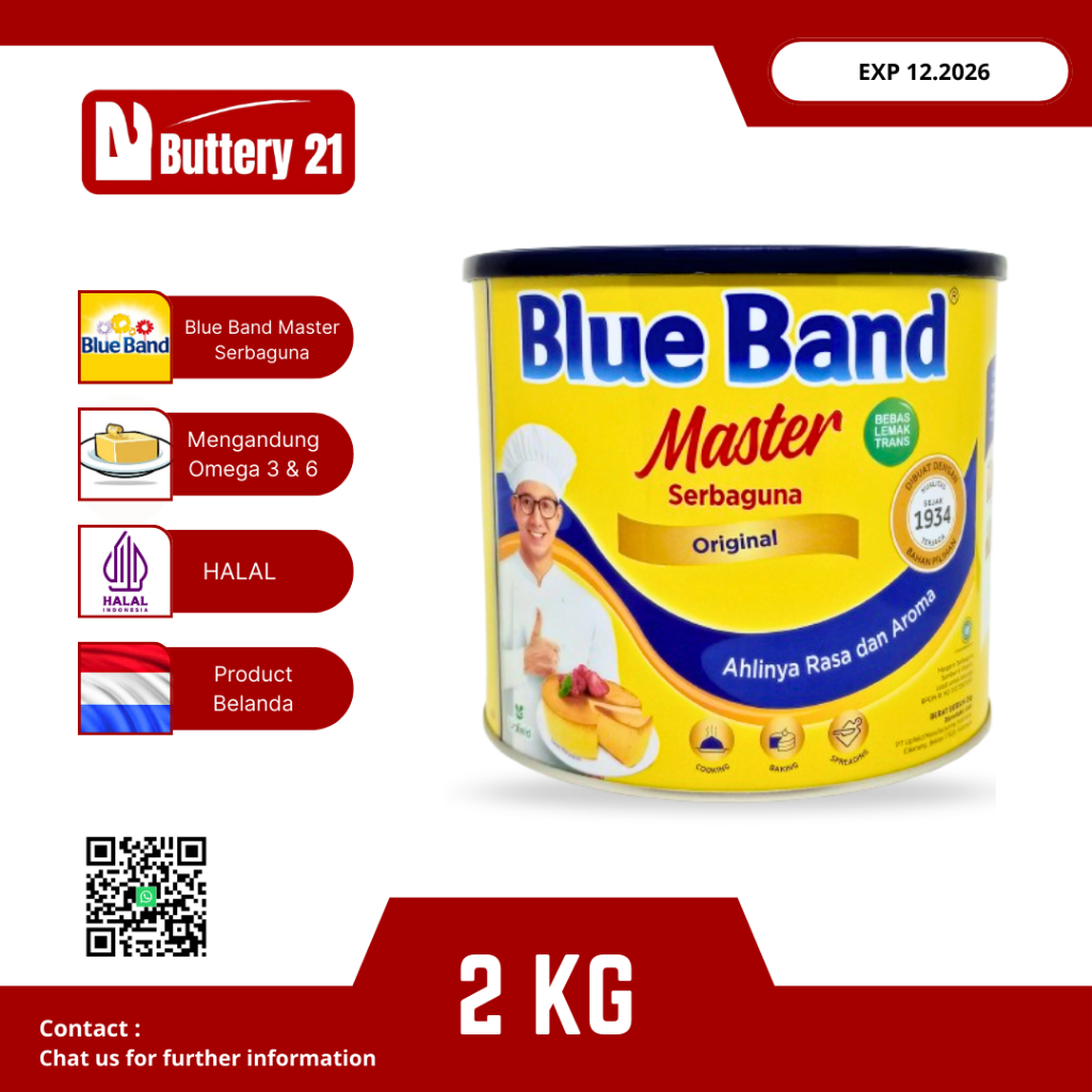 

BLUEBAND MASTER ORIGINAL 2 KG MENTEGA/BLUE BAND MARGARIN/BUTTER/MARGARINE