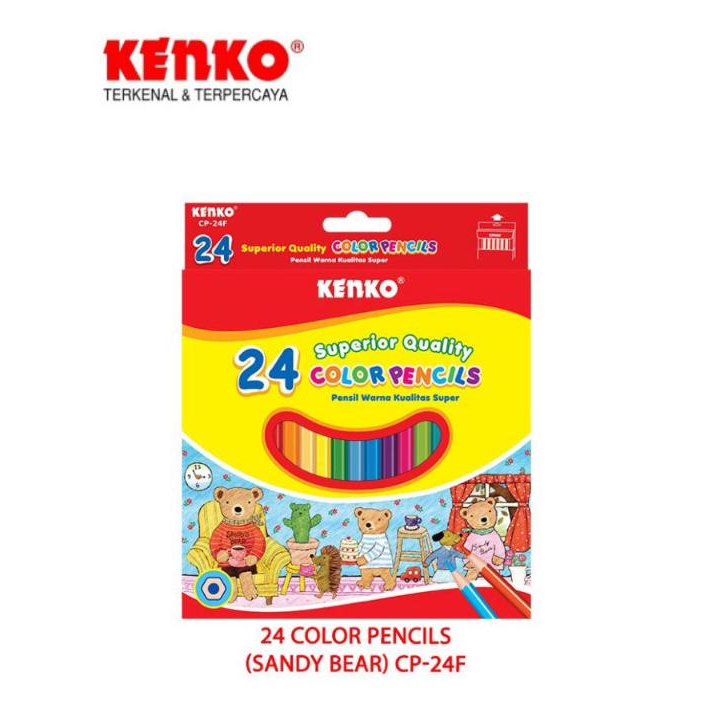 

Pensil Warna Kenko 24 Warna Panjang Pencils Colour Color CP-24F sampari/kalsik/sandy bear