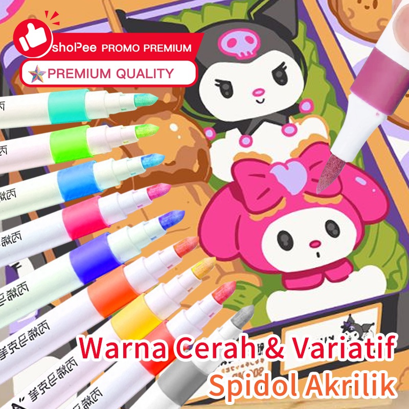

48 Warna Pen Akrilik Marker Warna Cepat Kering Tahan Air Spidol Acrylic Painter Acrylic Marker Set