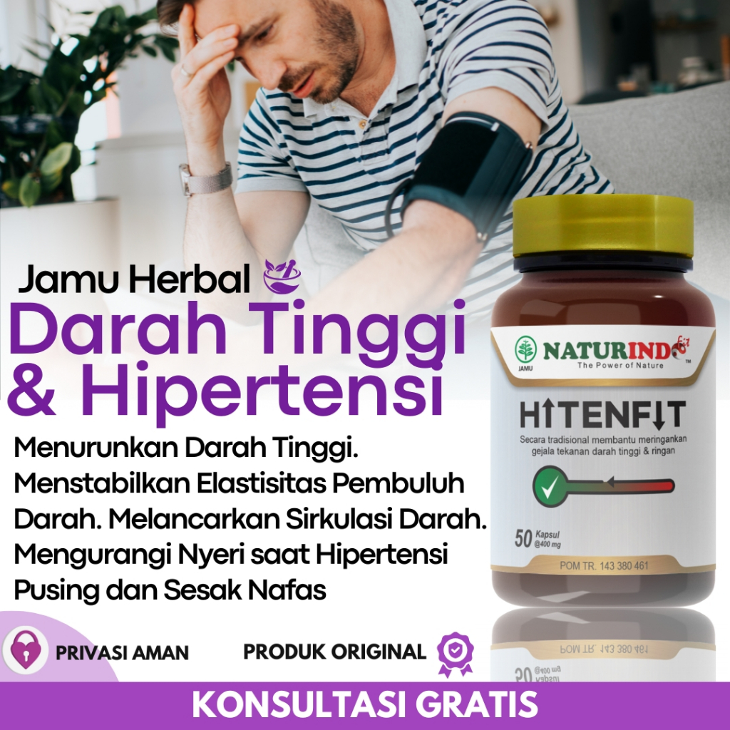 Obat Herbal Darah Tinggi Obat Darah Tinggi Herbal Hipertensi Penurun Darah Tinggi Hitenfit Naturindo