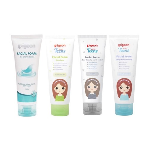 PIGEON TEENS FACIAL FOAM ALL VARIAN & UKURAN SABUN CUCI MUKA PEMBERSIH COCOK UNTUK REMAJA DAN ANAK