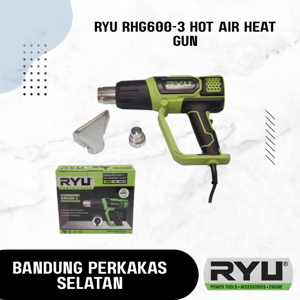 RYU RHG600-3 Hot Air Heat Gun - Hot Gun Blower Pemanas