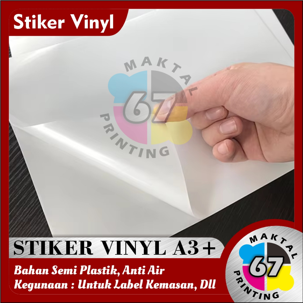 

STIKER VINYL UKURAN A3 + | STIKER CUSTOM LABEL KEMASAN | STIKER ANTI AIR | UKURAN A3+