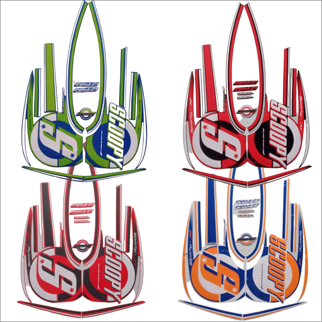 STIKER STRIPING HONDA SCOOPY SPORTY 2015 LIS LES BODY SCOOPY 2015 BERKUALITAS TERBAIK