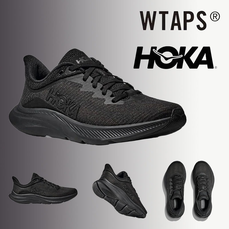 HOKA ONEONE Solimar nyaman, serbaguna, anti slip, sepatu lari pelatihan dengan tingkat rendah, hitam