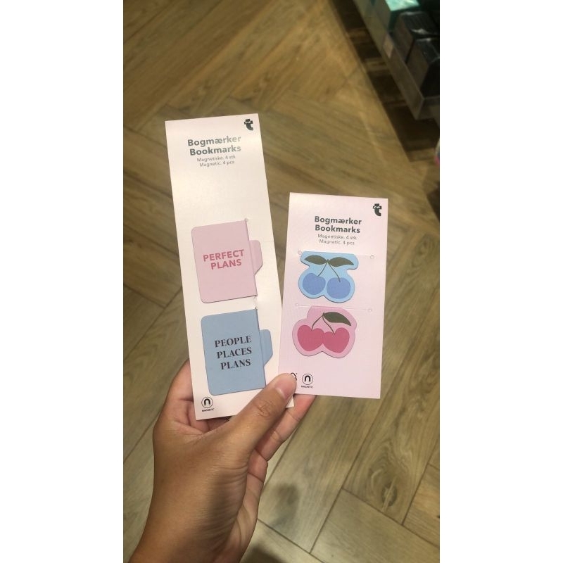 

[JASTIP FLYING TIGER] Pembatas Buku Magnet Set Isi 4 Pink Lucu Estetik