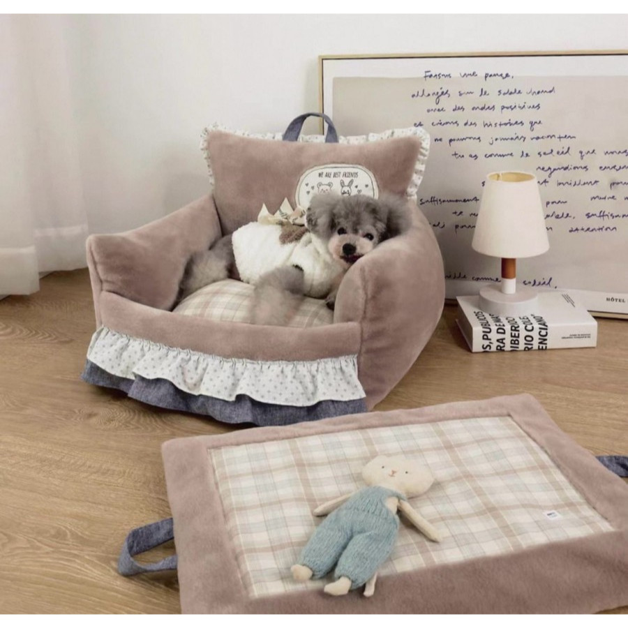 Kasur Anjing/Kucing Nifty Fairy Sofa Bed Premium Korea Brown