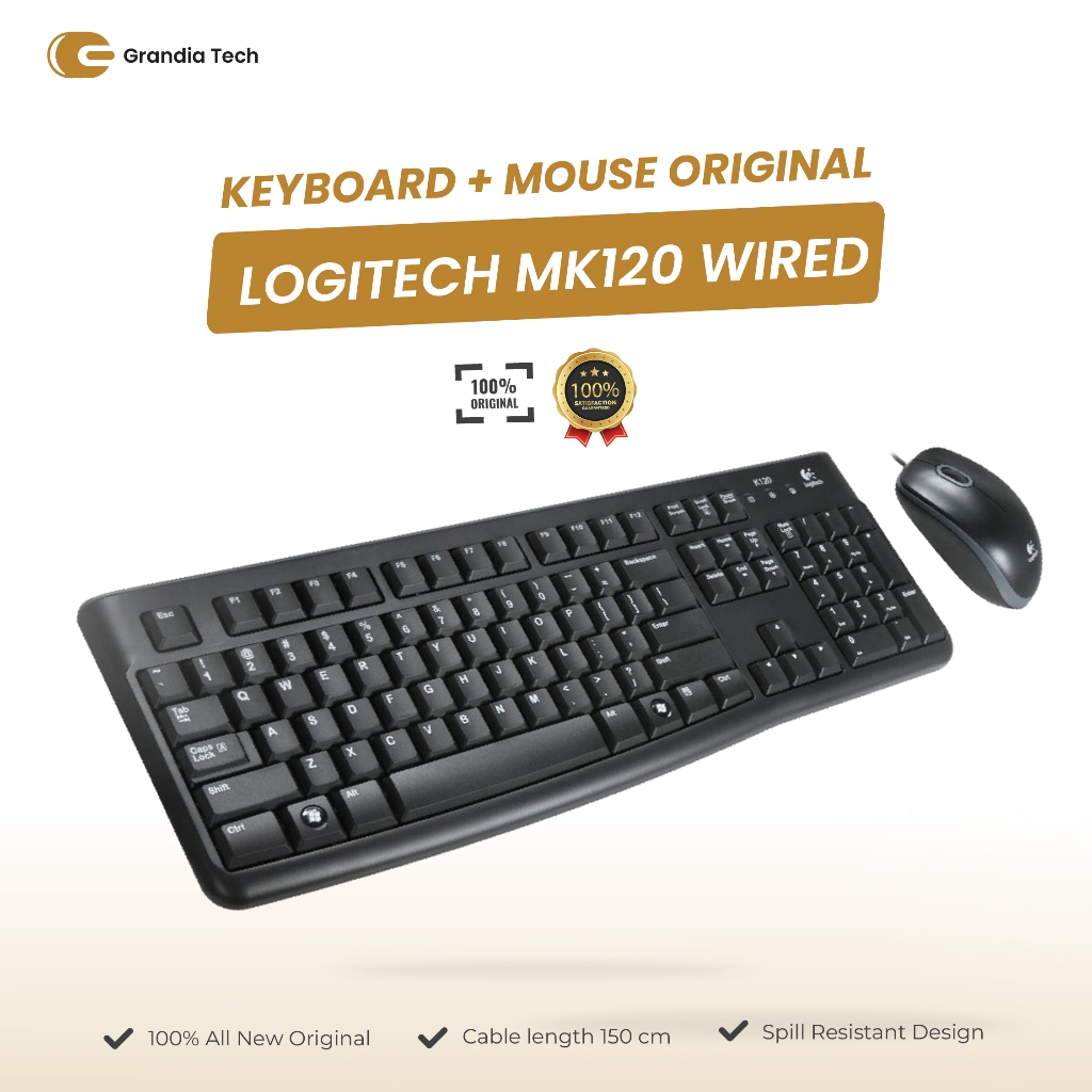 Keyboard Mouse LOGITECH MK120 Combo Keyboard + Mouse