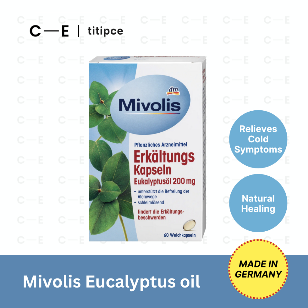Mivolis Cold capsules Eucalyptus oil Germany Lactose-free Medicine 60 Caps