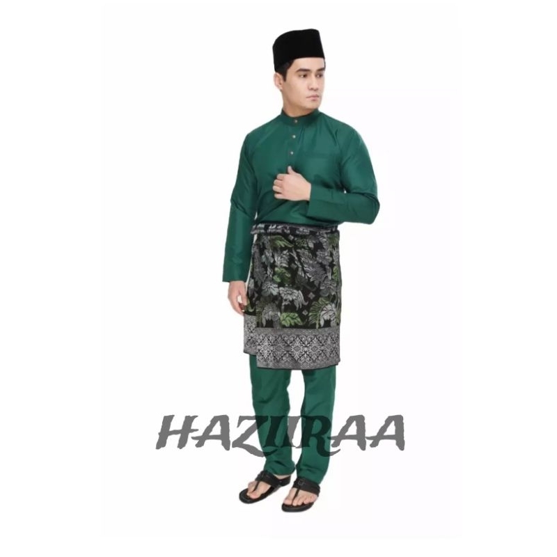 Baju Melayu Pria Teluk Belanga Bahan Katun Toyobo Baby Blue Cekak Musang Setelan Pakaian Koko Adat T
