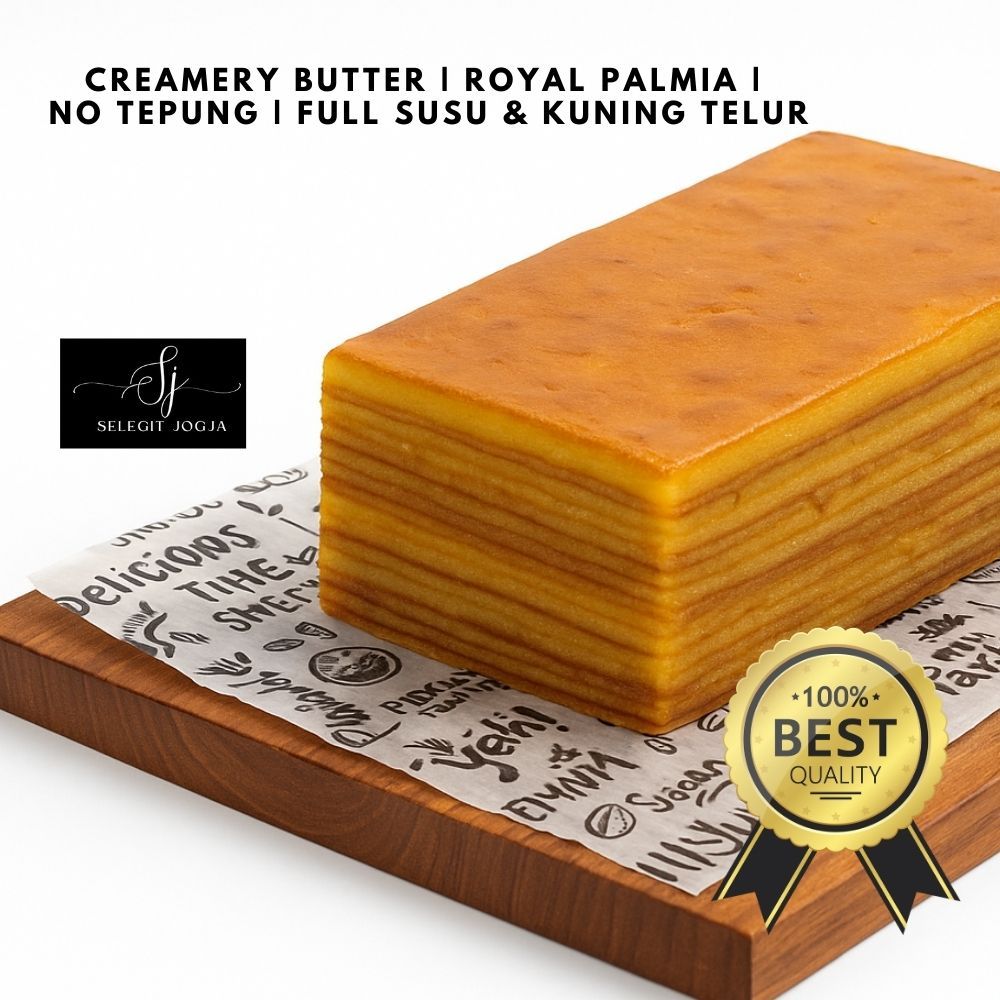 

Lapis Legit Premium Creamery Butter Blend | No Tepung, Full Kuning Telur & Susu | Moist & Wangi