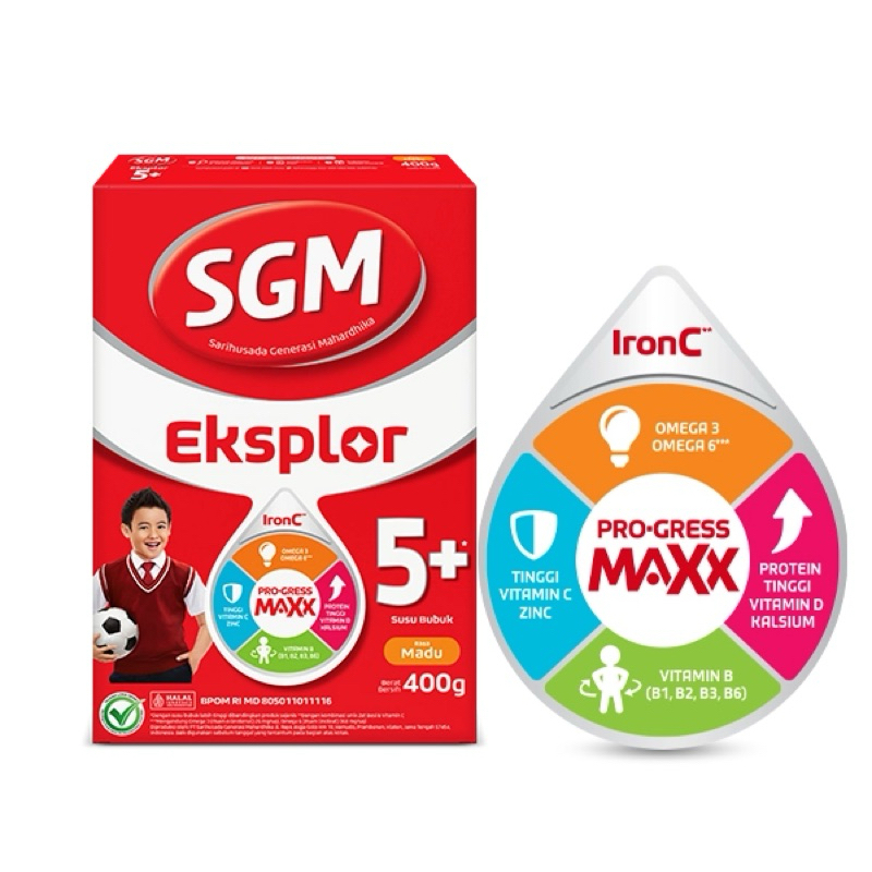 

SGM Eksplor 5+ Susu Formula untuk Anako Usia 5 Tahun Keatas 400g 575g 900g Rasa Madu dan Rasa Vanila