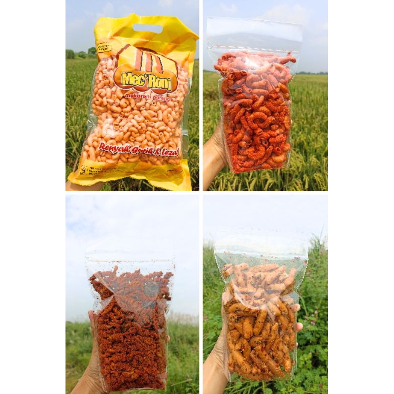 

PAKET 4 IN 1 SUPER HEMAT !! PAKET BUNDLING 4 IN 1 MAKARONI BANTET/ULIR/SPIRAL/BASRENG/ RASA BALADO/PEDASASIN/MANIS/DAUNJERUK Food Cemilan Snack