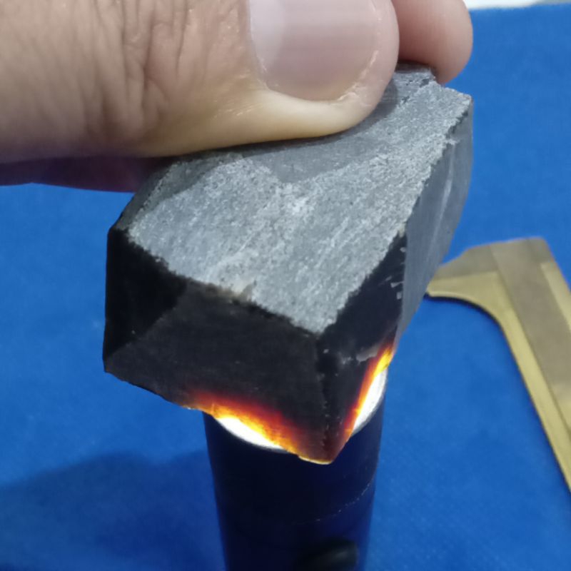 Original Batu Kotakan Kecubung Wulung Hitam Pekat Tembus Merah Asli Baturaja Sumatera