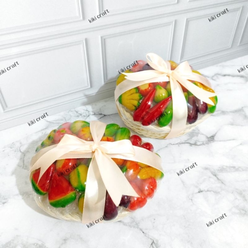 Kue Lukchup Mini Thailand Keranjang 30 pcs Kue Buah Fantasi Kue Buah Mini