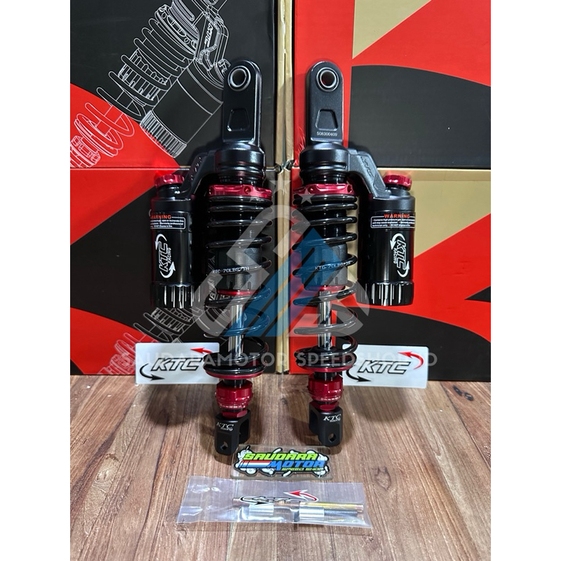 [KTC RACING] DUAL/DOUBLE SHOCK BREAKER/SOKBEKER BELAKANG KTC EXTREME [FACELIFT] MATIC SIZE 335 MM | 