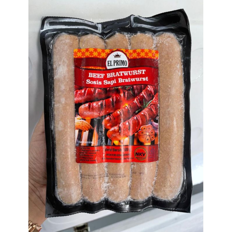 

Sosis El Primo Beef Bratwurst 500gr