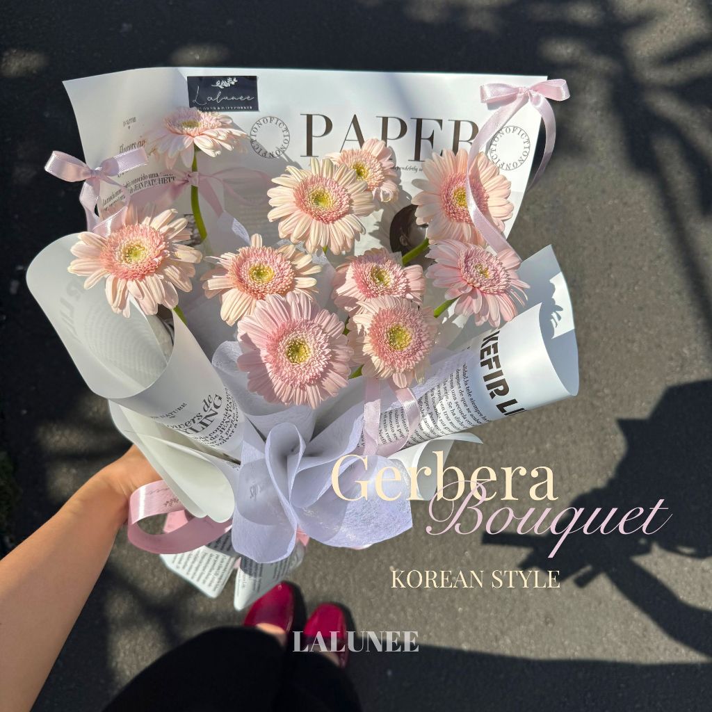 Gerbera Bouquet / Buket Bunga Asli / Fresh Gerbera Flowers / Birthday Bouquet Graduation