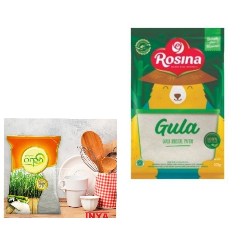 

Gula Kemasan Rosina 200gram Orpa 250gram