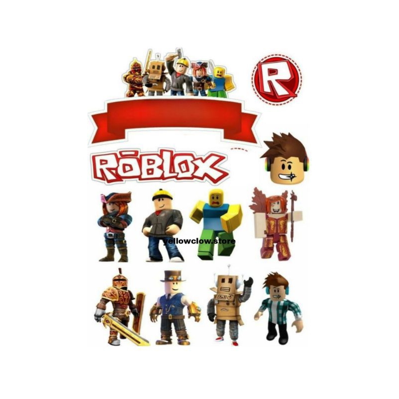 ROBLOX /Topper Cake Roblox/Topper Kue Ultah Tema Roblox