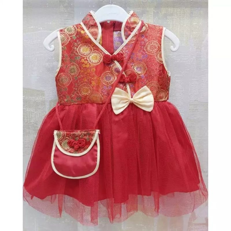 Dress imlek anak gaun Imlek anak dress merah anak dress cina dress anak dress pesta anak gaun prince