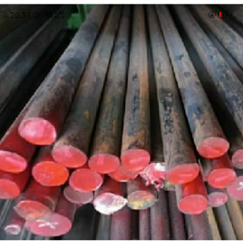 as besi s45c 40mm panjang 7cm/as s45c 40 x 70mm