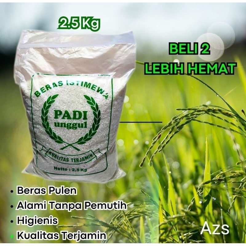 

Beras Premium Padi Unggul 2.5Kg (Harga Promo)