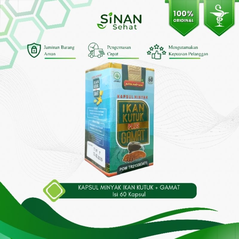 Apotek Sinan Sehat | Kapsul Minyak Ikan Kutuk Plus Gamat / Kapsul Gabus Plus Gamat isi 60 Kapsul