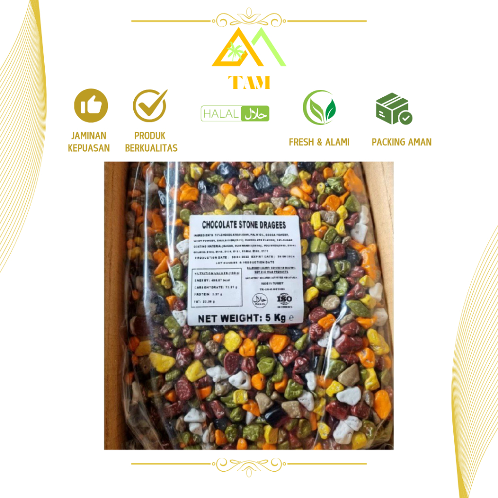 

Coklat Krikil 1kg | 500gr | Coklat Batu | Coklat Arab Khas Turki Original | Coklat Oleh oleh Umroh