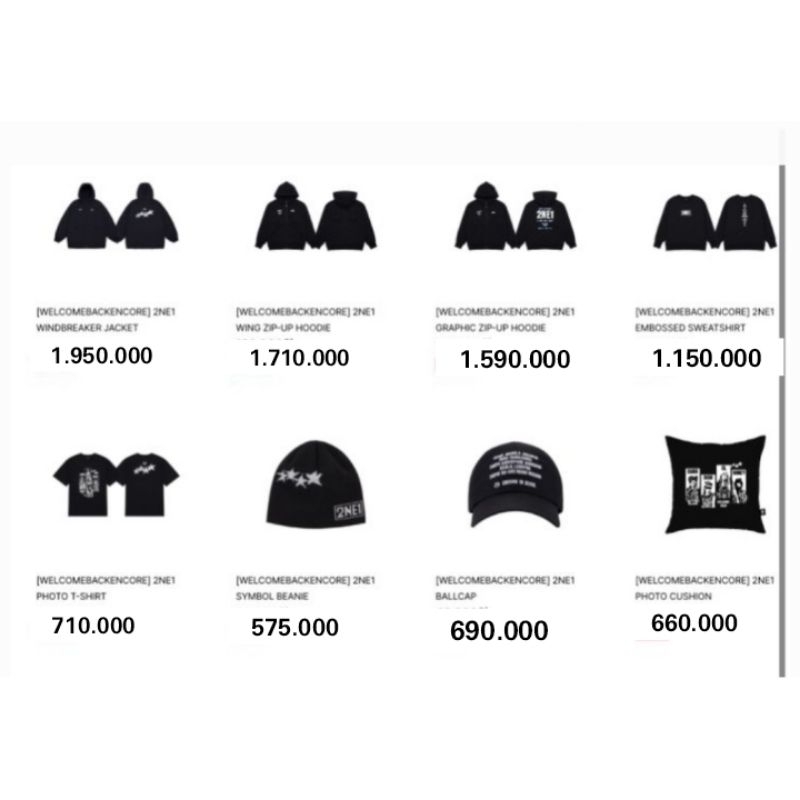 [PO] 2NE1 WELCOMEBACK ENCORE SEOUL OFFICIAL MERCH / MERCH 2NE1