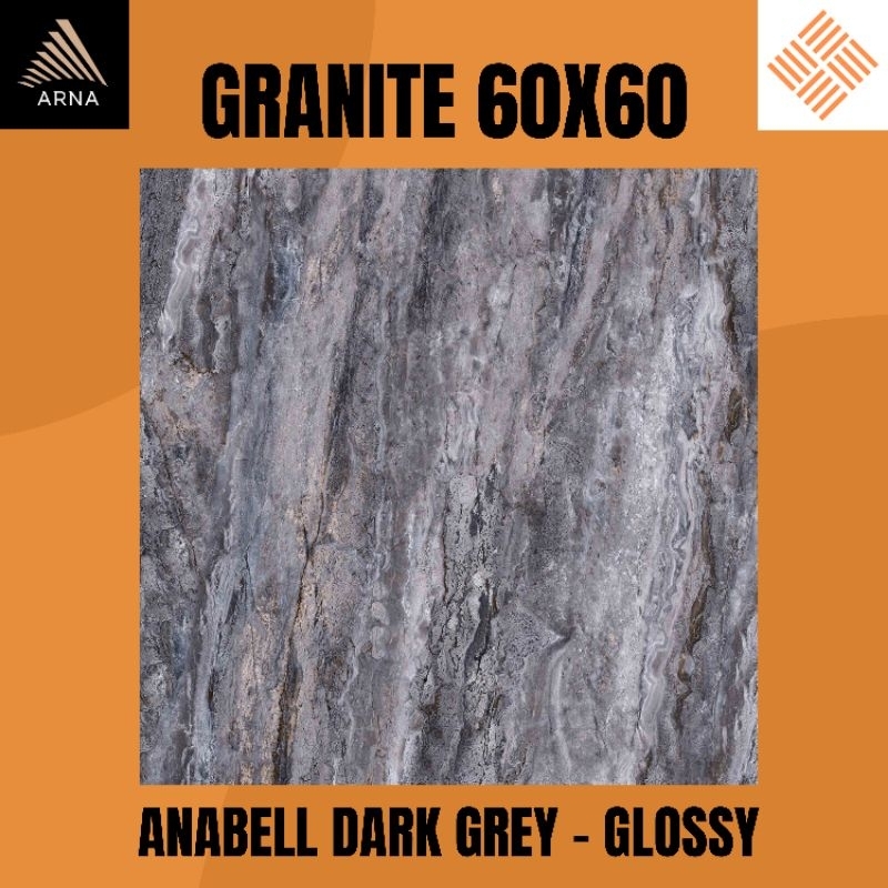 GRANITE LANTAI 60X60 ANABELL DARK GREY KW1 | GLOSSY | ARNA