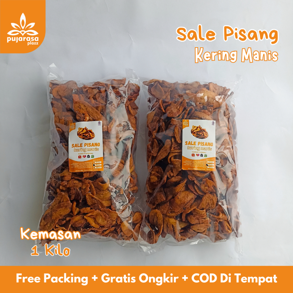 

KERIPIK KRIPIK SALE PISANG KERING OVEN MANIS 1 KG MURAH