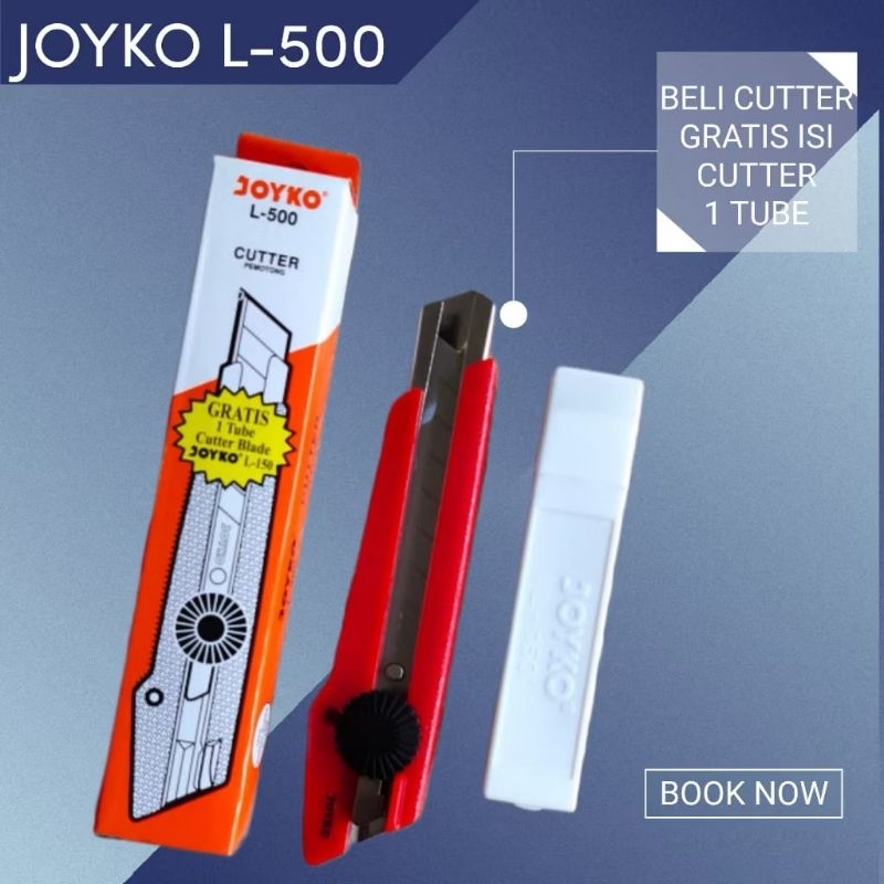 

1 PAKET CUTTER JOYKO L-500 +REFILL L-150 BESAR ORIGINAL CUTTER GRATIS ISI CUTTER PISAU