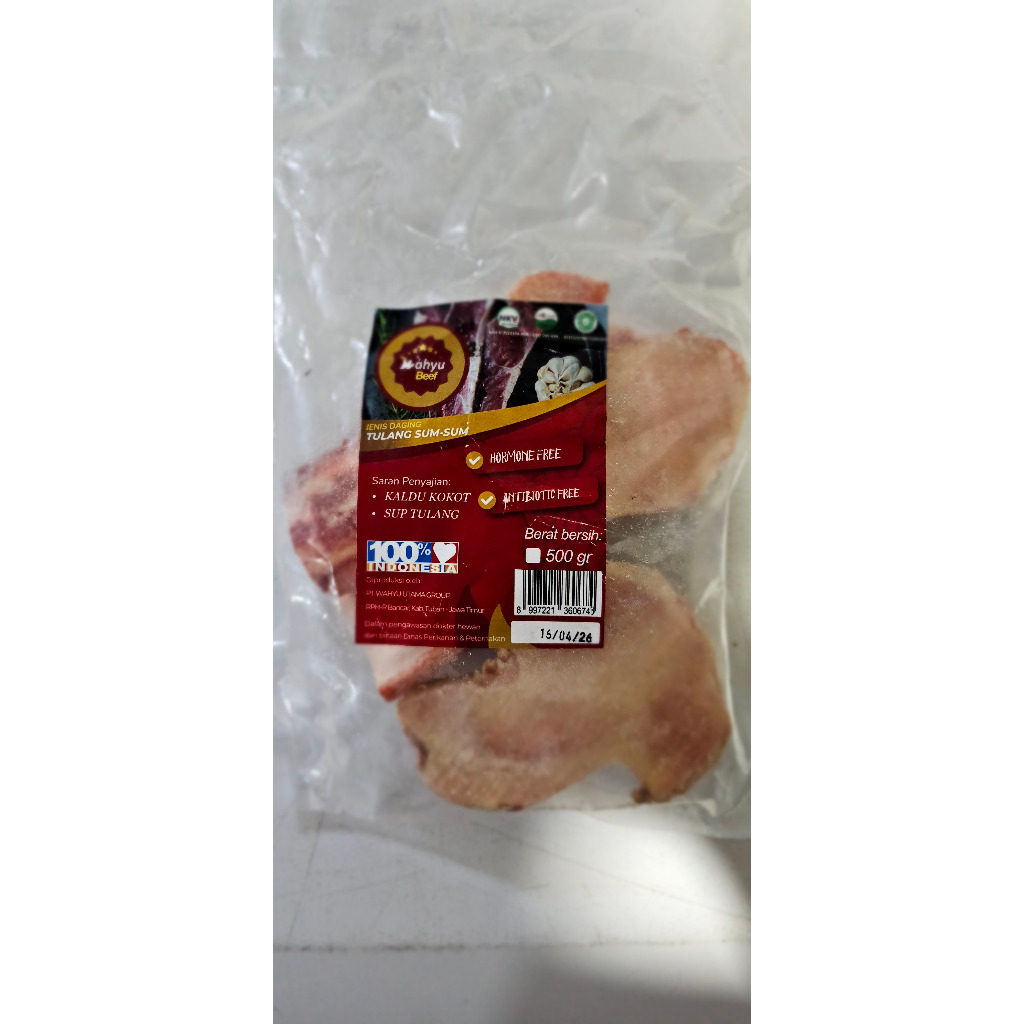 

TULANG SUMSUM / BONE MARROW 500 GRAM GRASSFED BEEF