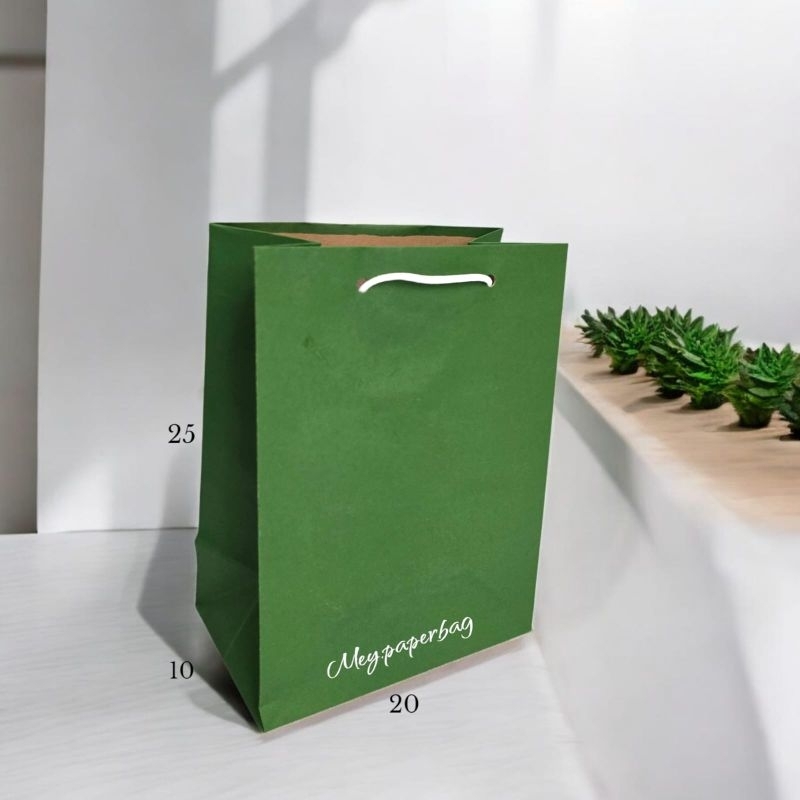 

Paper Bag Polos Hijau Uk 20x25