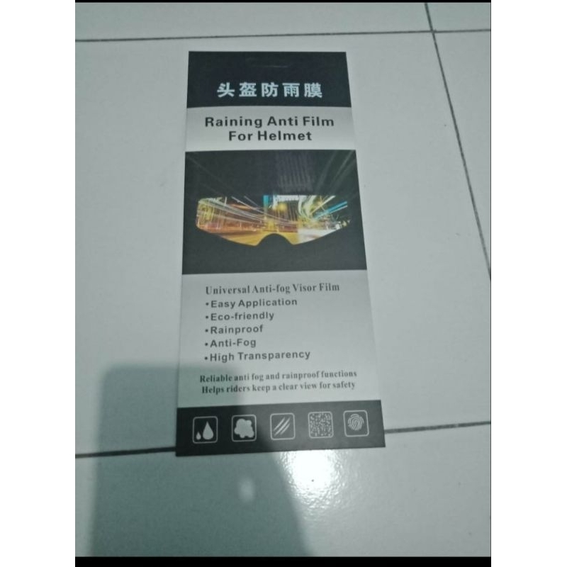 stiker kaca helm anti hujan dan stiker kaca helm penahan panas