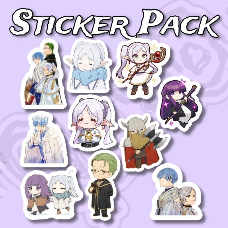 

Sticker Frieren Anime Pack isi 10 pcs vinyl waterproof