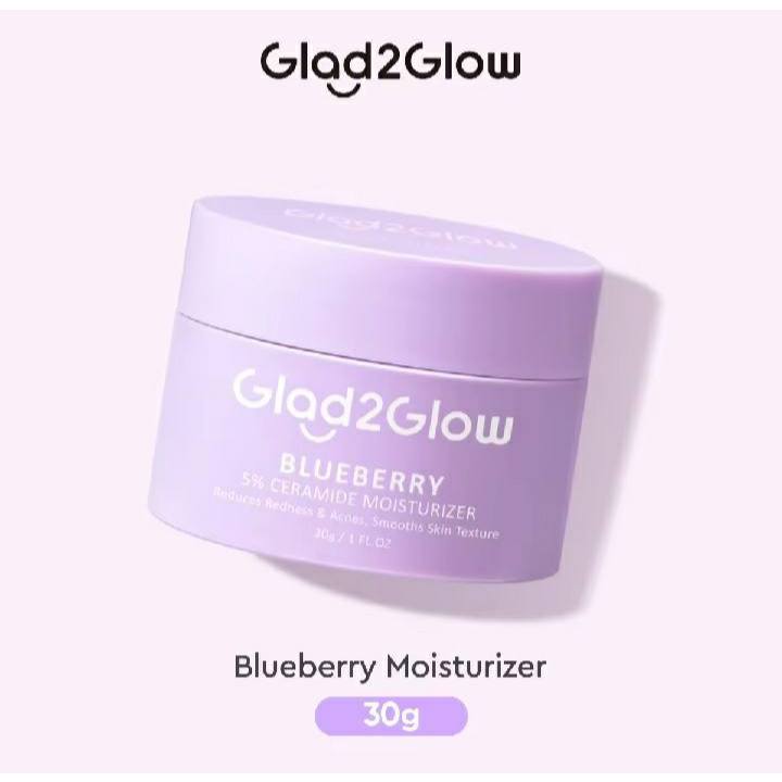 Glad2Glow Ceramide Moisturize 5% Blueberry Memperbaiki Skin Barrier Pelembab Wajah Mengatasi Kulit K